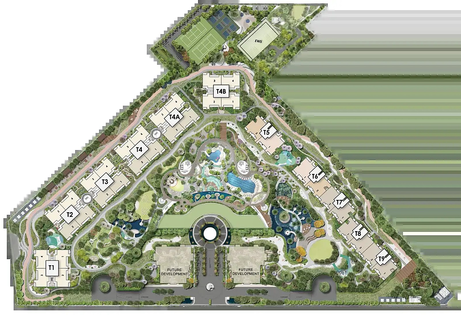 Floor plan orientation — 3 and 4 bedroom residences at The Westin Residences Sector 103